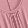 thumbnail image 5 of Women Solid Pleated Crew Neck Sleeveless Midi Nightgown, Soft Loose Cool Summer Loungewear Sleep Dress Multiple Plain Colors Pink XL(XL), 5 of 8