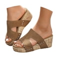 thumbnail image 3 of WILLBEST Sandalias De Plataforma Informales Para Mujer, Zapatos De Plataforma Con Punta Abierta Y Tacón De Cuña Para Uso Diario En Primavera Y Verano, Con Pantalones Cortos Y Vaqueros., 3 of 9