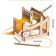 thumbnail image 4 of Weaving Loom Foldable DIY Hand-Knitting Model Safe Prop Wooden Manual Capacity Double Learning Toys Teaching Tools Smart Knitting Machines for Kid, 4 of 7