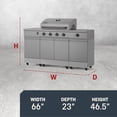 thumbnail image 4 of TYTUS Fresno 4-Burner Gunmetal Gray Gas Grill with Side Burner in Carbon Wood, 4 of 23