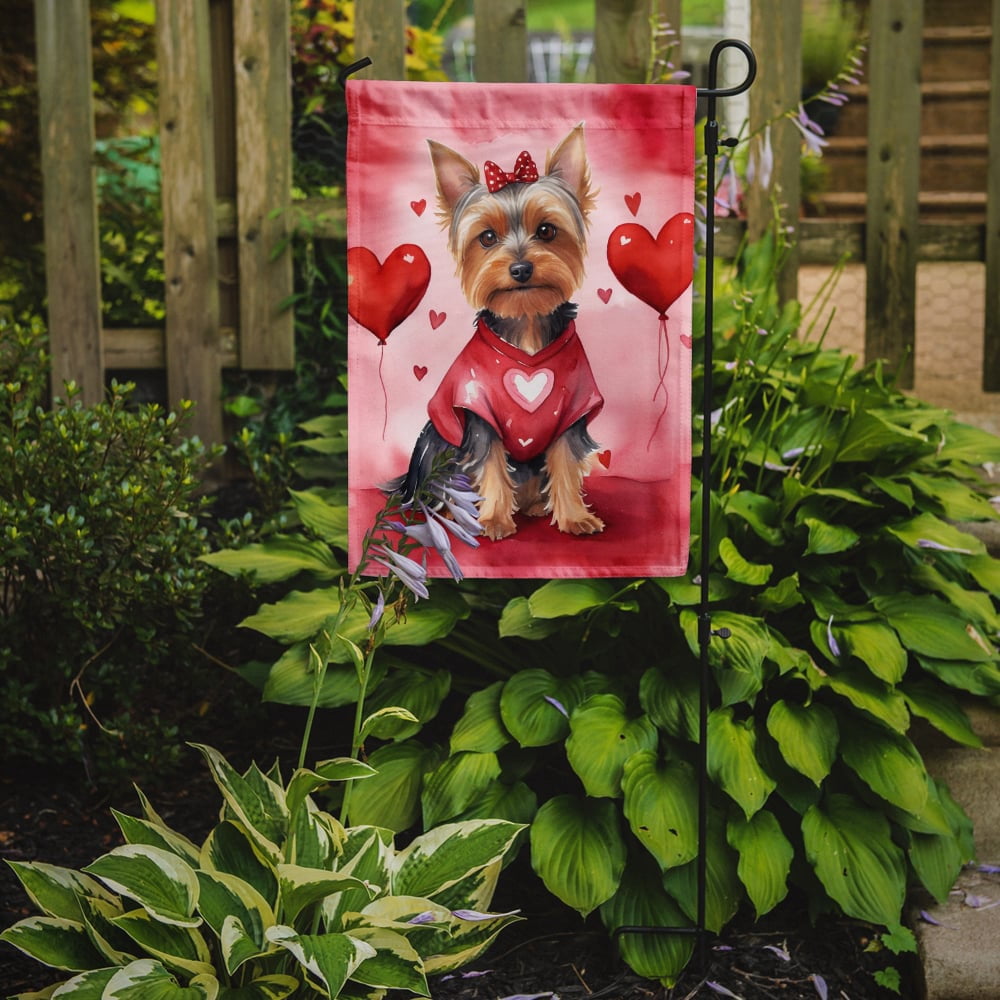 Silky Terrier My Valentine Garden Flag 11.25 in x 15.5 in