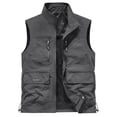 thumbnail image 2 of Purcolt Men's Fishing Vest Mesh Lined Lightweight Quick Dry Utility Safari Travel Vest Summer Casual Outdoor Work Photo Hiking Cargo Vest Sleeveless Jackets with Multi Pockets, 1X-5X, 2 of 9