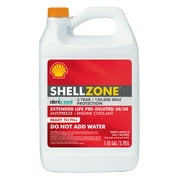 ShellZone Dex-Cool Extended Life ELC Antifreeze + Coolant, Pre-Diluted 50/50, 1 Gallon
