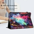 thumbnail image 4 of TECH CIRCLE Wallet Case For Amazon Kindle Fire HD 10 & 10 Plus Tablet 11th Generation 2021,PU Leather Folio Smart Stand Case with Pencil Holder Auto Wake Sleep Hand Strap Magnectic Cover,Galaxy, 4 of 8