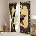 thumbnail image 4 of Homewish Tribal Texas Stars Black Out Curtains, Vintage American Stars Curtains Pack of 2 (42x63 Each), Southwestern Style Bedroom Curtains, Curtains and Drapes Room Decor, 4 of 6