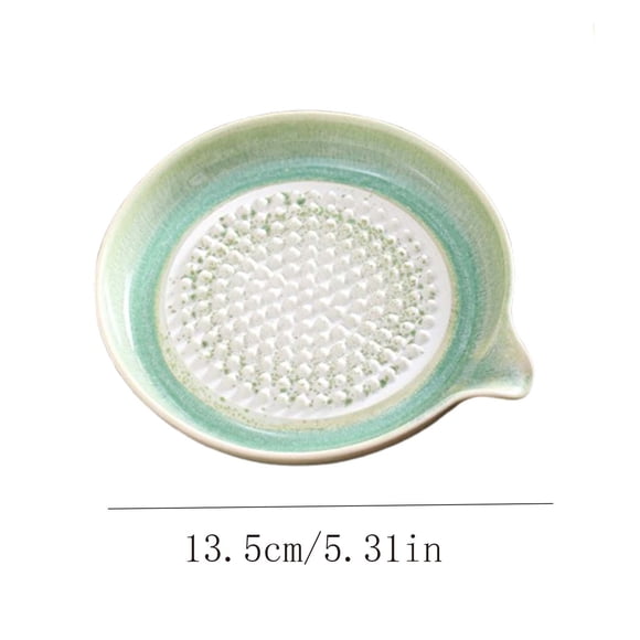Trituradora cerámica de ajo con bandeja de almacenamiento – bol manual para moler jengibre, superficie elevada de granos, herramienta de ajo picado de alta fricción, set de limpieza fácil de enjuague