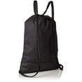 thumbnail image 1 of Nike Brasilia Training Gymsack, Drawstring Backpack with Zipper Pocket and Reinforced Bottom, Black/Black/White, 1 of 5