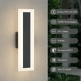 thumbnail image 3 of Modern Outdoor Wall Light Exterior Lighting Fixtures LED Linear IP65 Waterproof Wall Lamps Outdoor Wall Sconces Lighting for Porch Patio Garage Yard IP65 Waterproof, 3000K 9W 297LM 11.8 Inch, 3 of 9