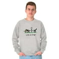 thumbnail image 3 of Sneaky Dog Eating BBQ Funny Grilling Men's Crewneck Sweatshirt Brisco Brands S, 3 of 6