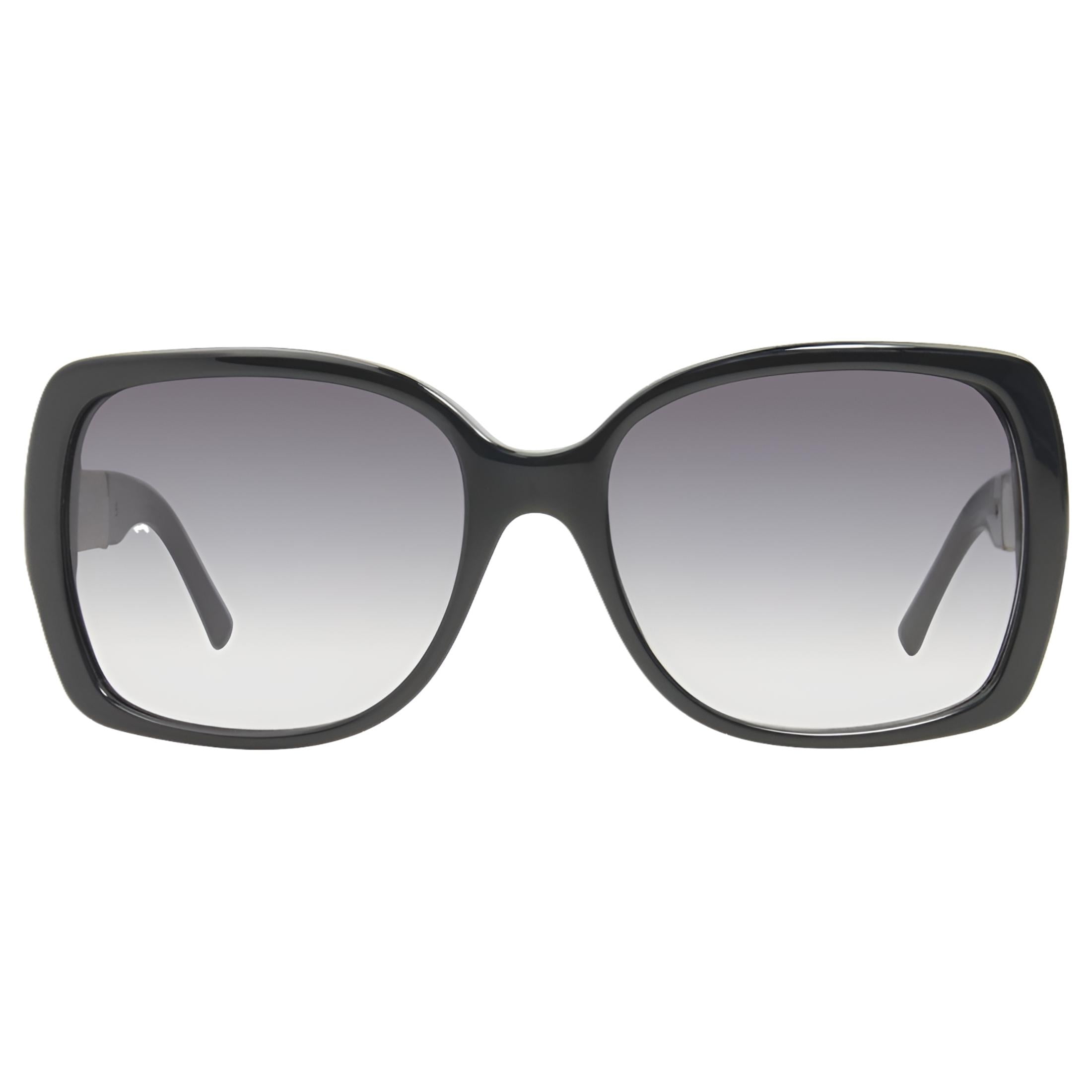 Burberry Caroll Womens Square Sunglasses, Black Frame, Grey 