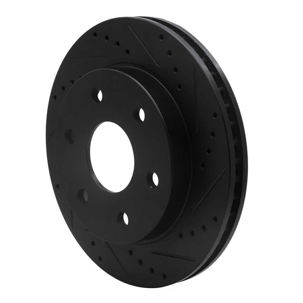 Dynamic Friction Company 633-76163R DFC Brake Rotor - Drilled And Slotted - Black