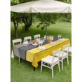 thumbnail image 5 of Outdoor Tablecloth with Umbrella Hole, Yellow Grey Spillproof Waterproof Outdoor Table Cover, Vintage Stripe Farmhouse Wood Grain Ombre Patio Tablecloths for Party Picnic Camping, Rectangle 52"x70", 5 of 9