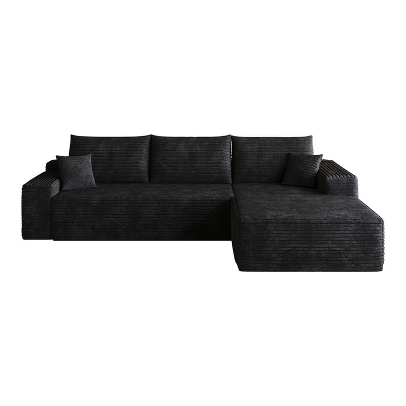 107" Cloud Sectional Sofa with Right Facing Chaise, Modern Modular Deep Seat Couch, Plush Corduroy Upholstered Sofa for Living Room, Bedroom & Apartment, No Assembly Required