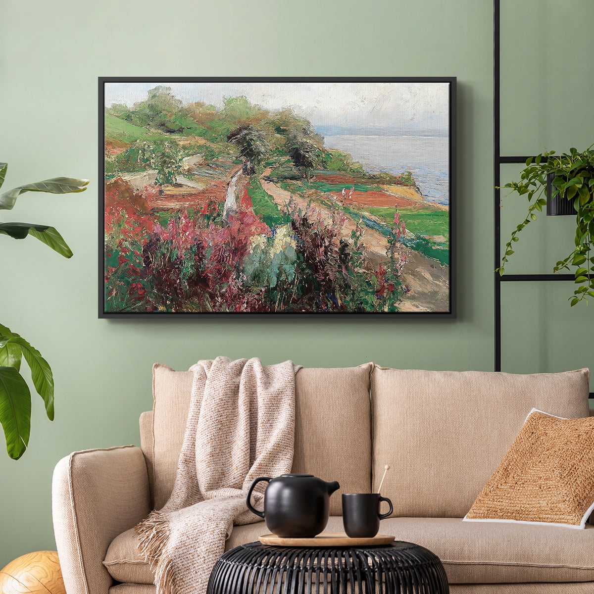 Vintage Landscape-CCXXXIX By Wexford Home Framed in Black Wood Gallery Wrapped Canvas 27 in. x 41 in.