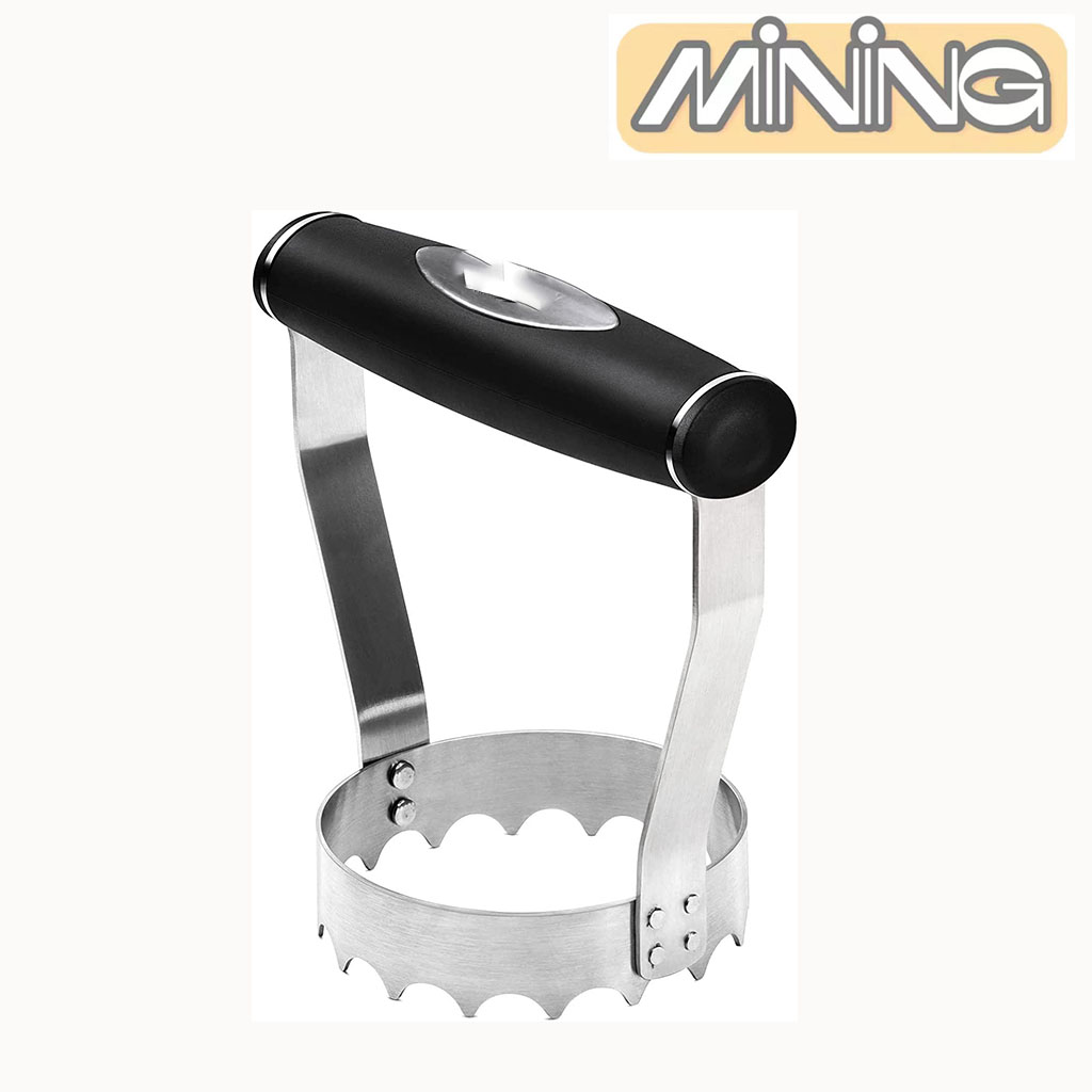 Cutlery Serrated Food Chopper, 3 Inch Stainless Steel Manual Hand