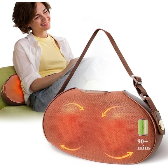 Cupilo Neck Back Massager with Heat , Shiatsu Back Massage Pillow for Neck,Leg,Upper &Lower Back Pain Relief