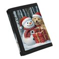 thumbnail image 1 of CHAQLIN Polyester Kids Trifold Wallet with Lightweight with Zipper Children's Wallet for Sports, Christmas Snowman Trifold Card Wallet, 1 of 5