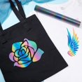 thumbnail image 5 of 1roll Rainbow Heat Transfer 11.8 in x 6.5 ft Reflective Rainbow Iron On Vinyl Heat Transfer Vinyl Film DIY T-Shirts Fabrics Silhouette Cameo Hats Bags Christmas Decoration, 5 of 6