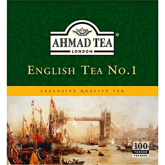 Ahmad Tea English Tea No.1 Tagged Teabags, 100 Count