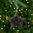 thumbnail image 3 of Northlight 12ct Matte Glittered Star Shatterproof Christmas Ornament Set 5" - Brown, 3 of 9