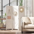 thumbnail image 2 of HOMCOM 56.9" 3 Panel Room Divider with Pegboard Display for Indoor White, 2 of 10