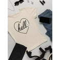 thumbnail image 3 of Hello Heart W Daisy T-Shirt Women -Image by Shutterstock, Female Small, 3 of 4