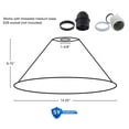 thumbnail image 4 of Kira Home 14" Metal Cone Replacement Shades, 1-5/8" Fitter Opening for Threaded Medium Base Socket, 6.75" x 14.25", (3), 4 of 7