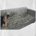 thumbnail image 5 of Ethnic Soft Flannel Fleece Throw Blanket, Repetitive Inspired Pattern Earthy Tones Illustration, Cozy Plush for Indoor and Outdoor Use, 50" x 70", Dark Eggshell Cream, by Ambesonne, 5 of 5