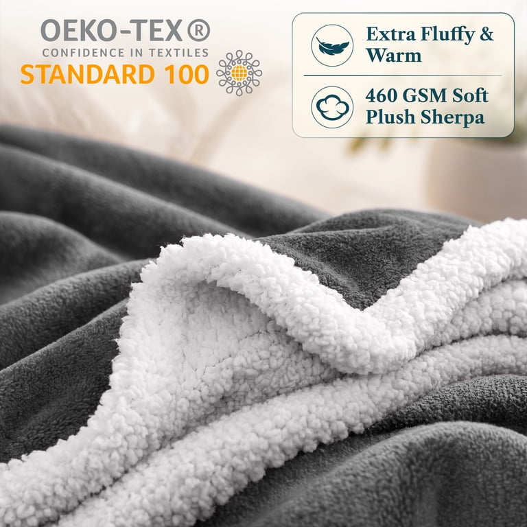 Pavilia Sherpa Fleece Throw Blanket, 50x60 Inches photo 3