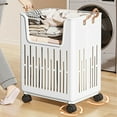 thumbnail image 5 of 14.96 x 11.22 x 19.69 in Foldable Laundry Hamper with Wheels Large Capacity Dirty Clothes Basket Bathroom Storage, 5 of 6