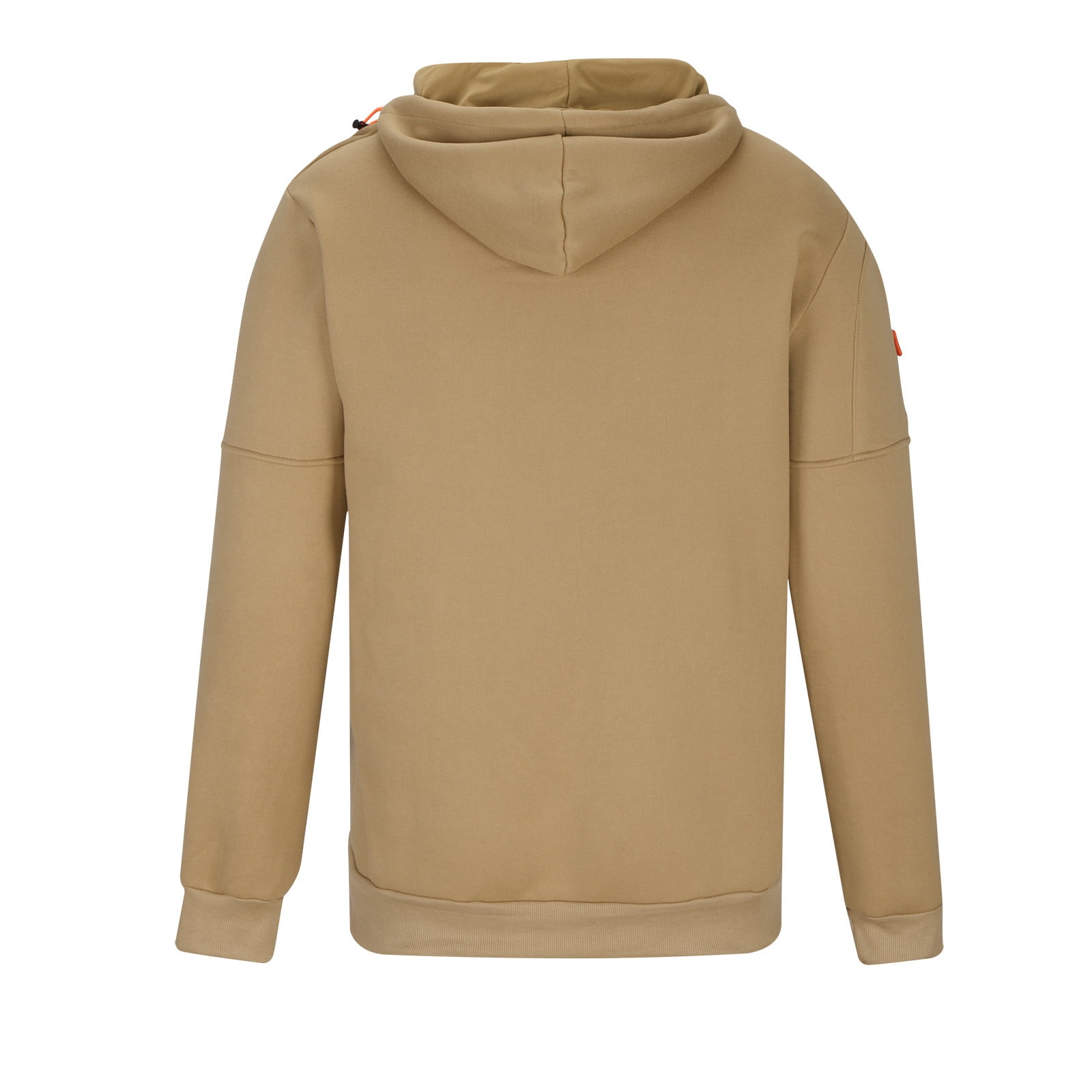 IYTR Men's Full Zip Up Hoodie Jacket with Zipper Pockets Sweatshirt Long Sleeve Hooded Coat Outwear Khaki XXL