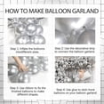thumbnail image 3 of 112pcs Kit de Globos de Disco, Arco de Globos Plateados, Cortina Plateada, Estrellas y Esferas de Disco, Globos para Decoración de Fiestas Musicales, Globos de Cumpleaños, 3 of 4