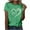 Green, variant on Ohufall Short Sleeve Womens Tops Graphic Tees Women Valentine's Day Printed Round Neck T-shirt Women's Pullovers