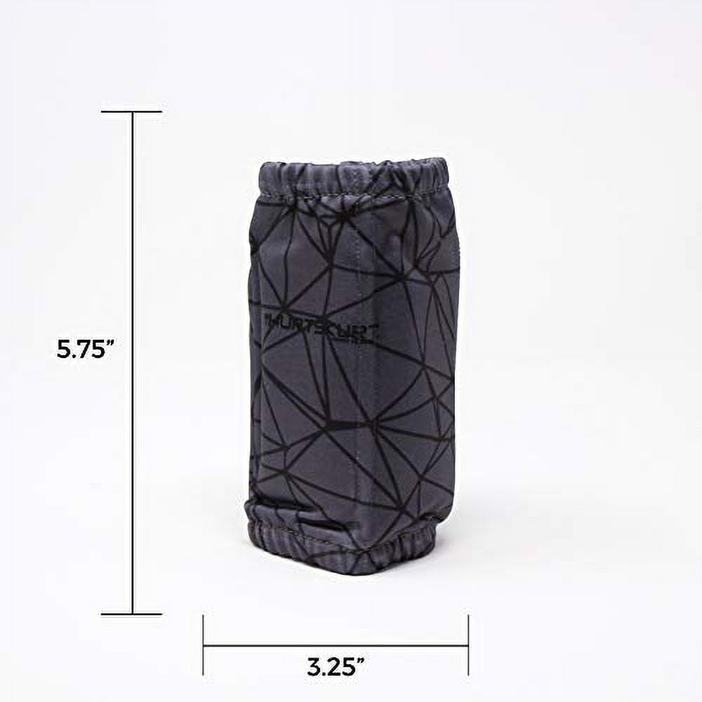 HurtSkurt - 2 in 1 - Harness-Free Fashionable Cold Therapy Compression Gel Sleeve & Ice Pack Stretch-to-Fit Small (Blackout)