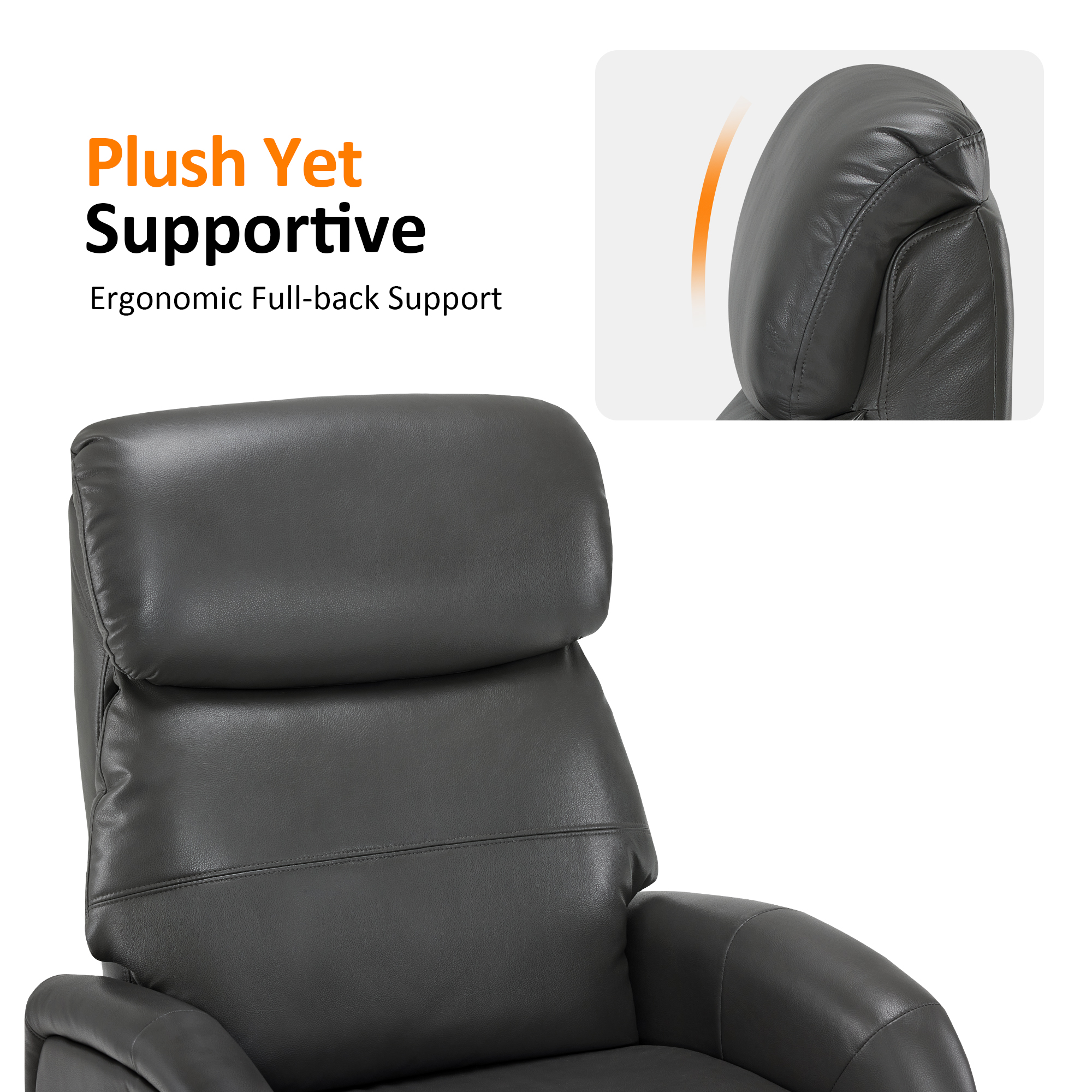MCombo Dual Motor Power Swivel Recliner Lounge Chair for Living Room & Bedroom
