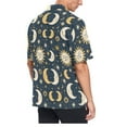thumbnail image 3 of joogoo Men's Hawaiian Shirt Boho Moon and Star Short Sleeve Casual Button Down Shirts S, 3 of 6