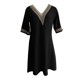 thumbnail image 3 of Gibobby Vestidos para Mujer Mujer Casual Half Mini vacaciones cuello en V vestidos cortos para mujer 2023(Negro,XL), 3 of 5