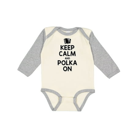 

Inktastic Keep Calm Polka Gift Baby Boy or Baby Girl Long Sleeve Bodysuit