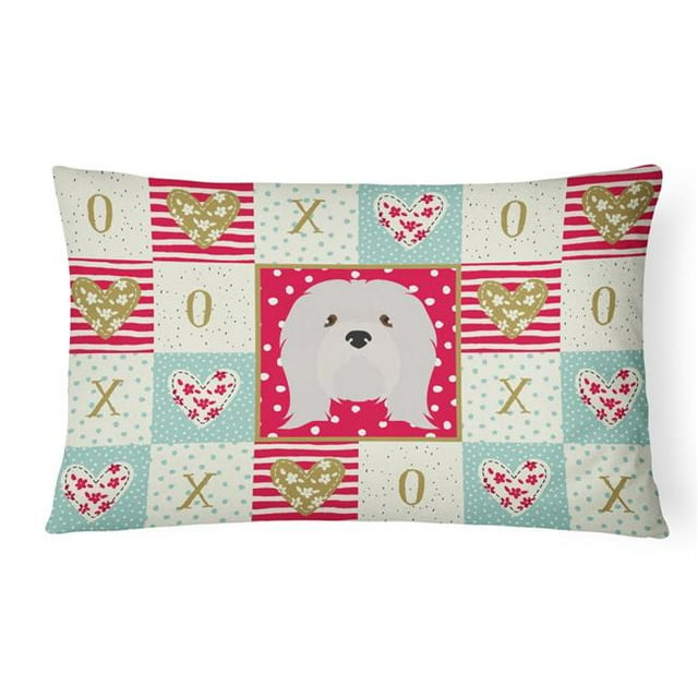 Carolines Treasures CK5215PW1216 12 x 3 x 16 Po Lhasa Apso Love Toile Tissu Coussin Décoratif