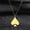 Gold, variant on Spade Gold Plated Love Hearts Pendant Playing Card Pattern Necklace