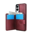thumbnail image 4 of for Samsung Galaxy S25 Edge Case, Compatible with MagSafe, Detachable Magnetic Wallet Case with PU Leather Kickstand Card Slots Shockproof Protection 2 In 1 Function Case for Galaxy S25 Edge, Winered, 4 of 6
