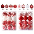 thumbnail image 2 of Fmbmuo 6cm Christmas Baubles Set Electroplated Plastic Balls Hand-Painted Xmas Tree Hanging Pendants for Holiday Party Decor 24pcs Christmas Decor,Multicolor, 2 of 5