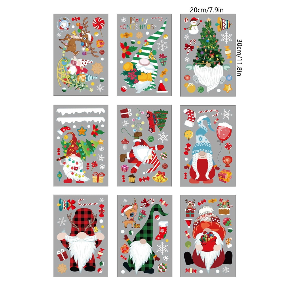 pieces. Details about   4 packs  Holiday Window Clings over 80 ind 
