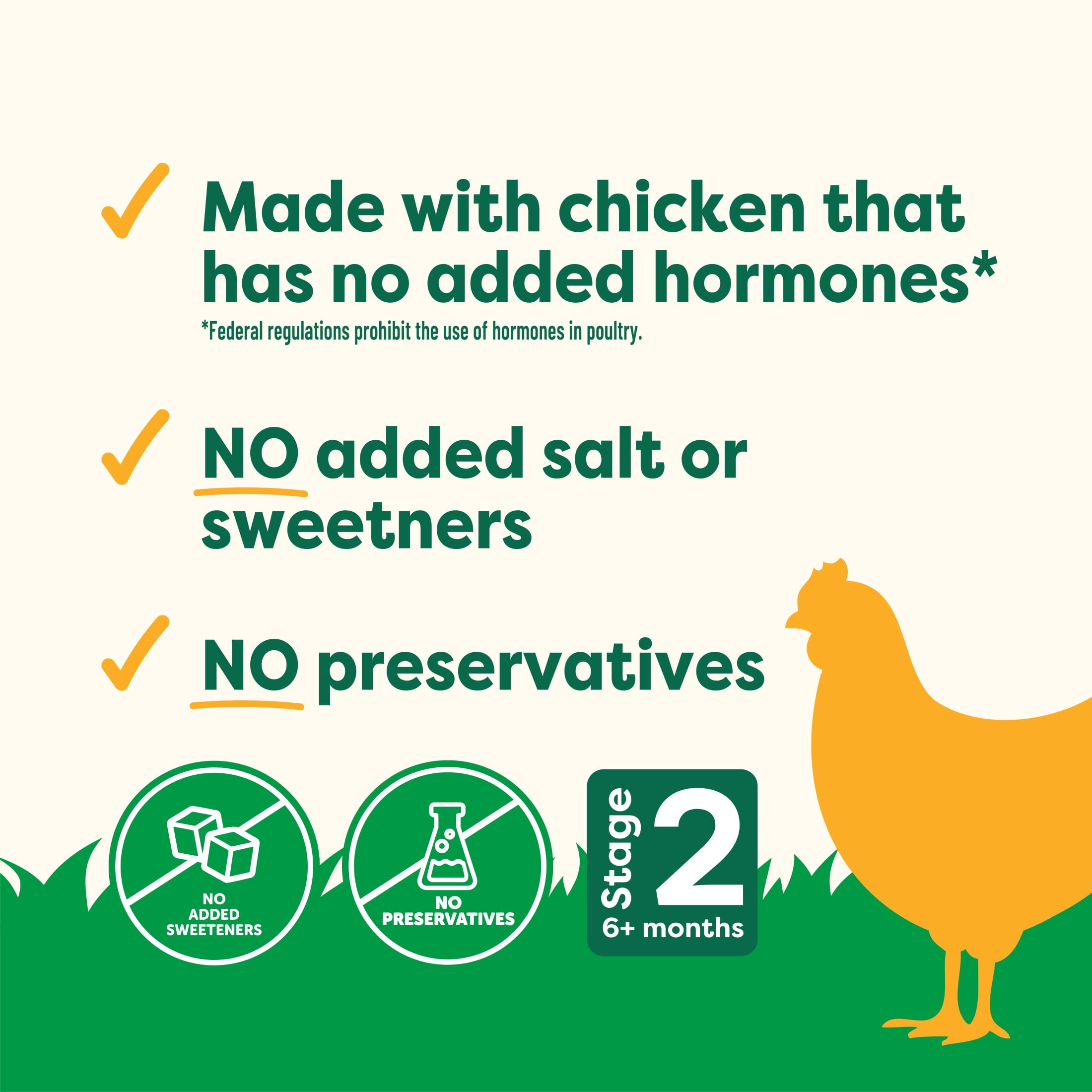 (12 pack) Beech-Nut Chicken Stage 2 Baby Food, Chicken Carrots Peas & Butternut Squash, Puree Meat Baby Food Pouch, 3.5 oz Pouch