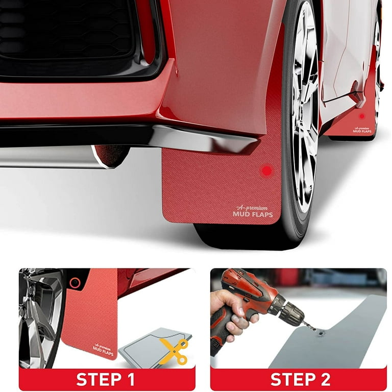 4Pcs Car Mud Flaps Splash Guards Front Rear Fender Auto Universal