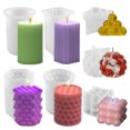 thumbnail image 2 of Aromatherapy Candle DIY Silicone Mould Resin Soap Cylinder Shaped Crafts Making, 2 of 4