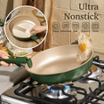 thumbnail image 3 of CAROTE 21-Piece Nonstick Pots and Pans Set, Cookware Set with Detachable Handle and Lids, Induction Compatible, Green, 3 of 7