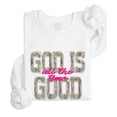 thumbnail image 4 of Camo God Is Good All The Time Sweatshirt for Women - Christian Faith Pullover White Sweatshirt Adult Medium, 4 of 7