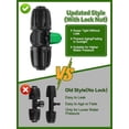 thumbnail image 4 of Locked Barbed Tee Connectors /\uD to /\uD Drip Irrigation Fittings Kit /mm to /mm Tube Lock Female Connector Way Barbed Lock Irrigation Parts for Watering System, 4 of 7