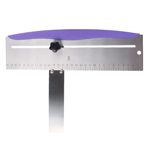 Stainless Steel Cake Scraper Smoother with Adjustable Height, 12 Inch Icing Spatula, Cake Leveler Tool for Professional Cake Decorating